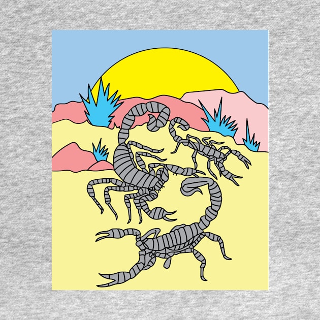 Scorpios Retro Environment Zodiac Sign by flofin